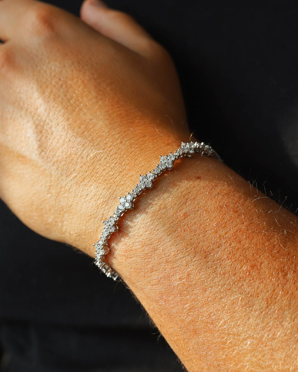 HONEYCOMB BRACELET IN WHITE GOLD