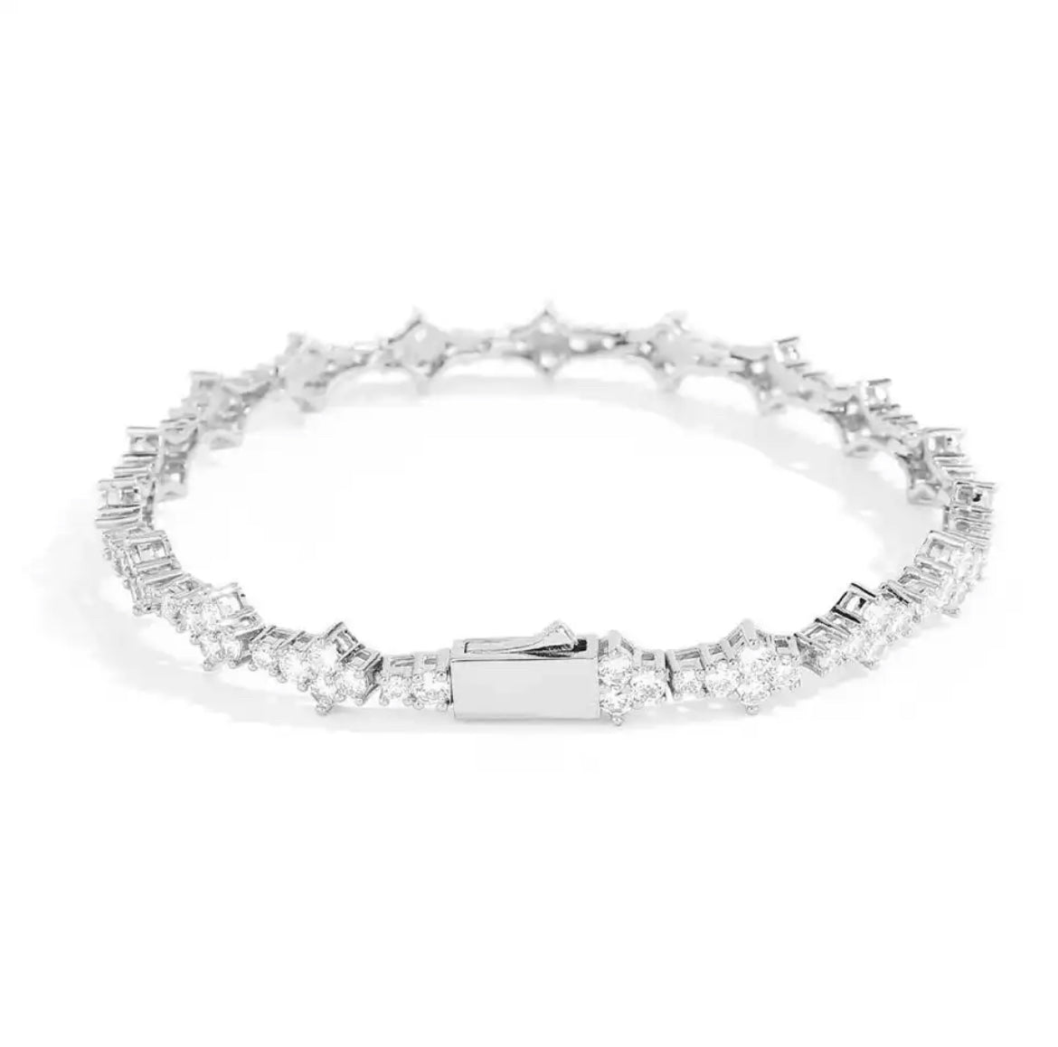 HONEYCOMB BRACELET IN WHITE GOLD