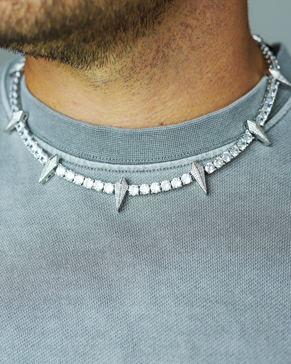 SPEAR CHAIN IN WHITE GOLD
