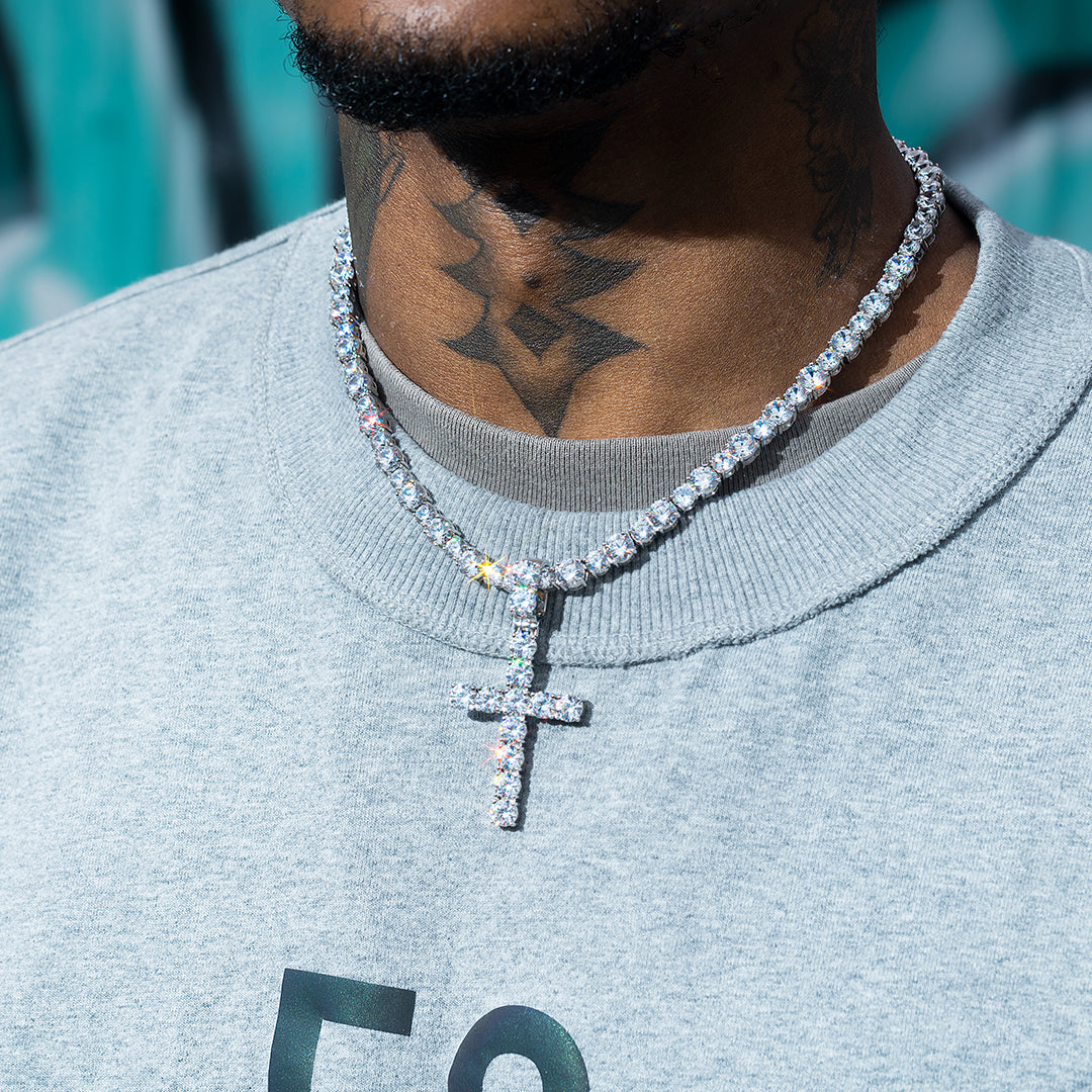 Moissanite Cross Pendant