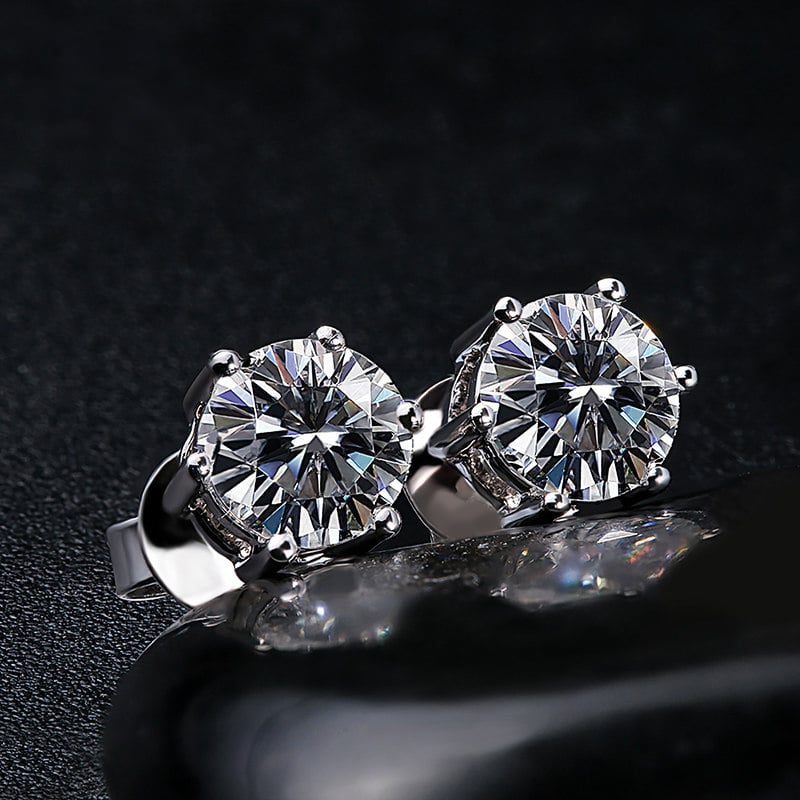 Moissanite Gold Earrings
