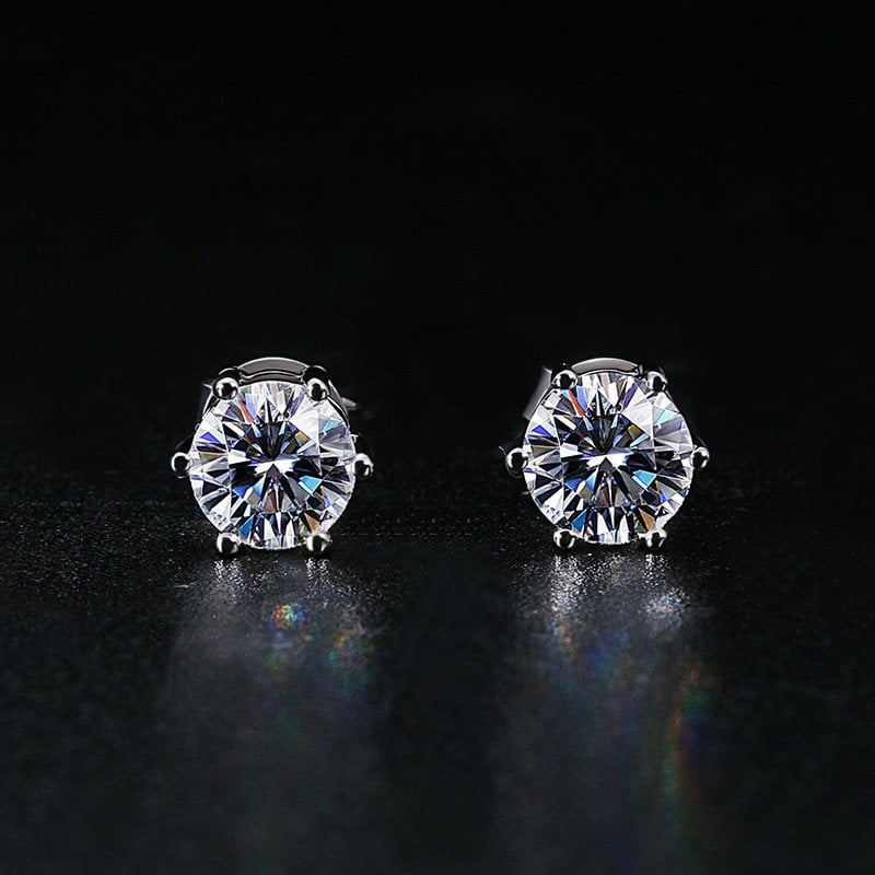 Moissanite Gold Earrings