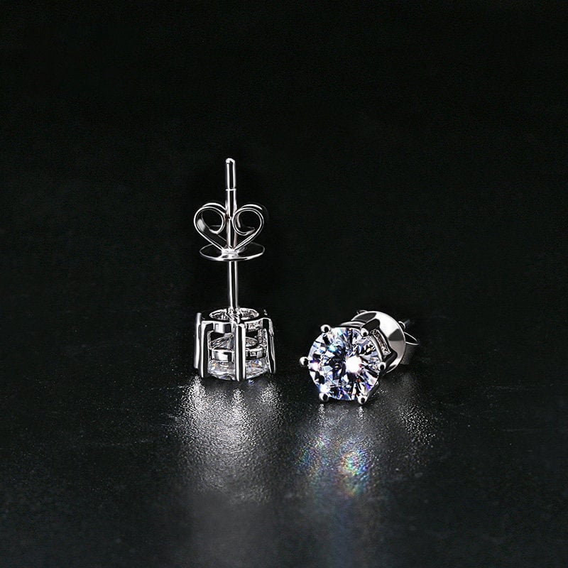 Moissanite Gold Earrings
