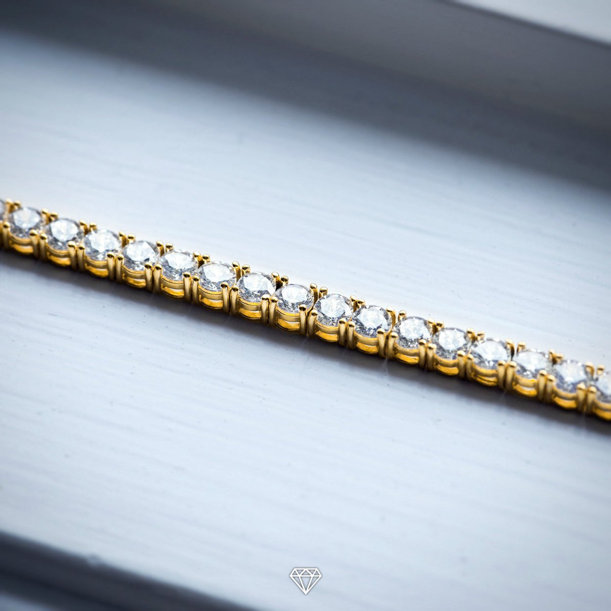 DIAMOND TENNIS CHAIN IN YELLOW GOLD (5MM)