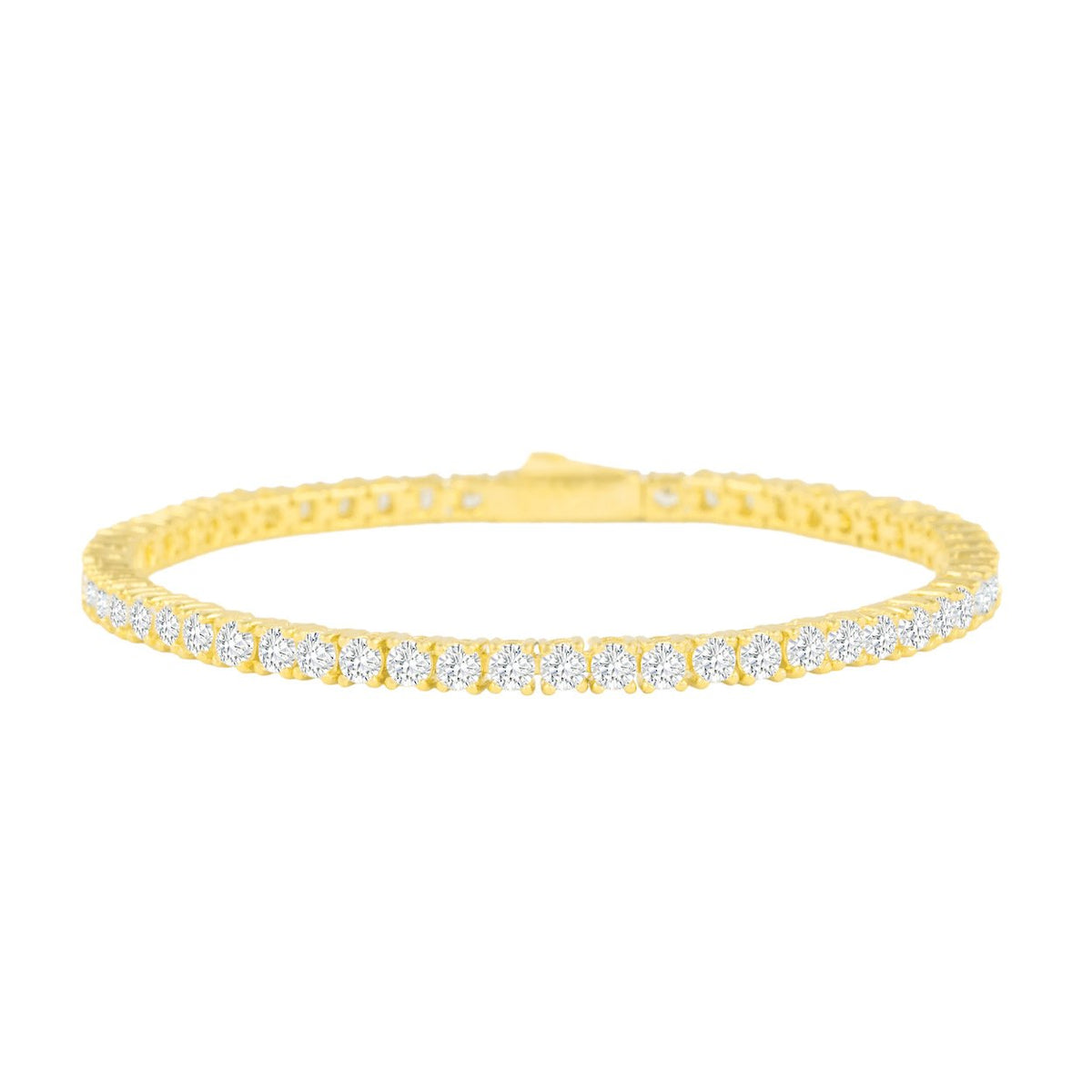 DIAMOND TENNIS BRACELET IN YELLOW GOLD (3MM)