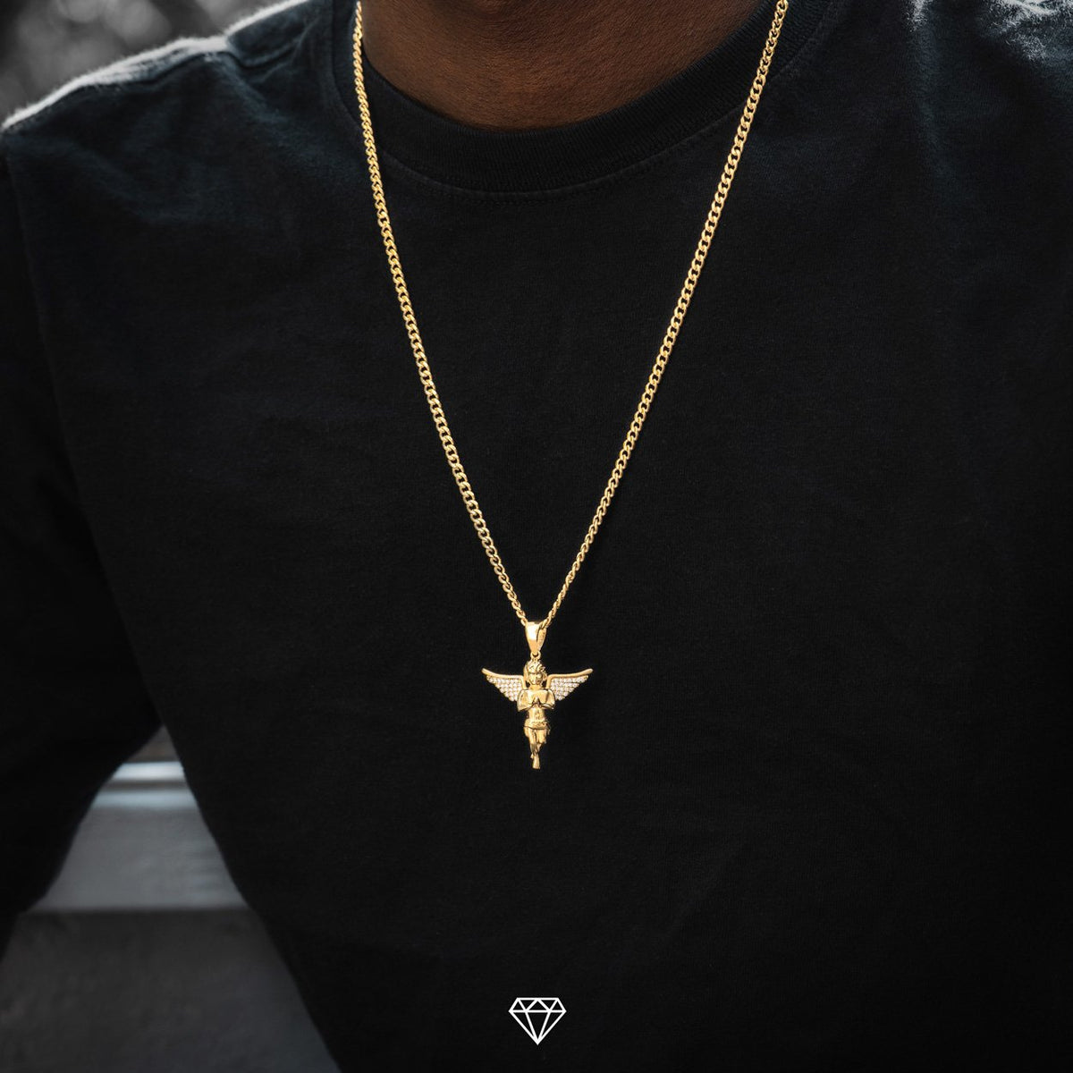 MICRO ANGEL PENDANT (PARTIALLY ICED)