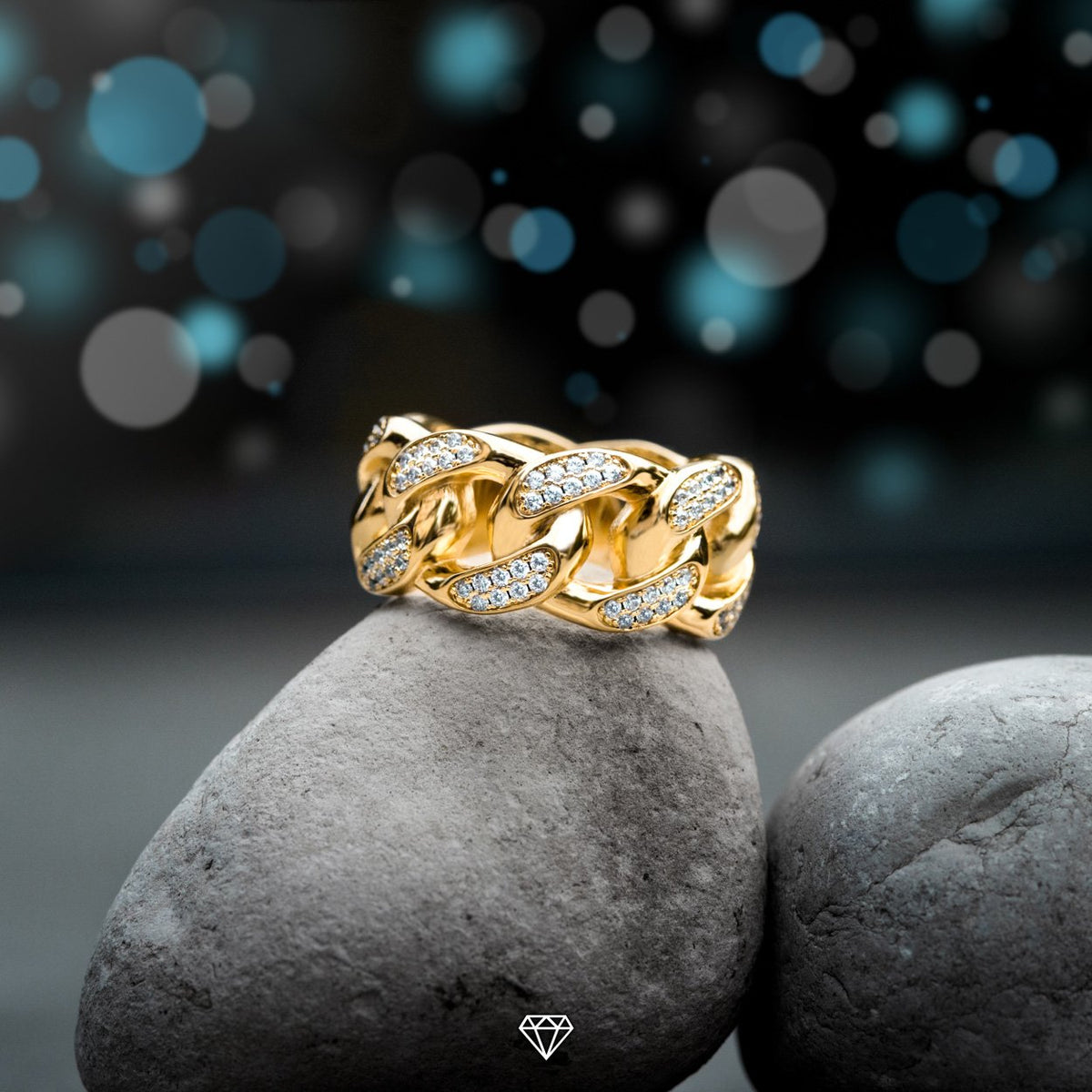 DIAMOND CUBAN RING