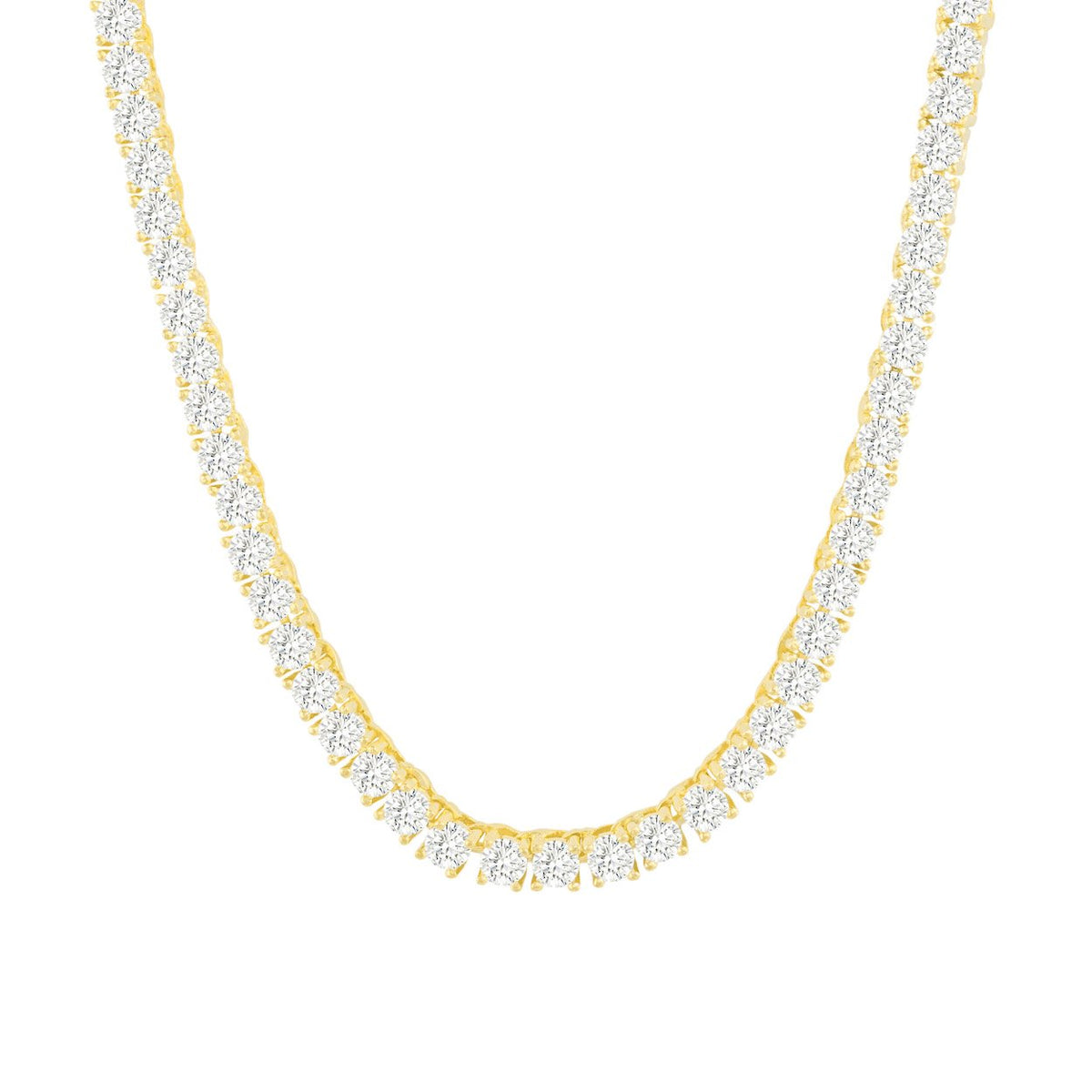 DIAMOND TENNIS CHAIN IN YELLOW GOLD (3MM)