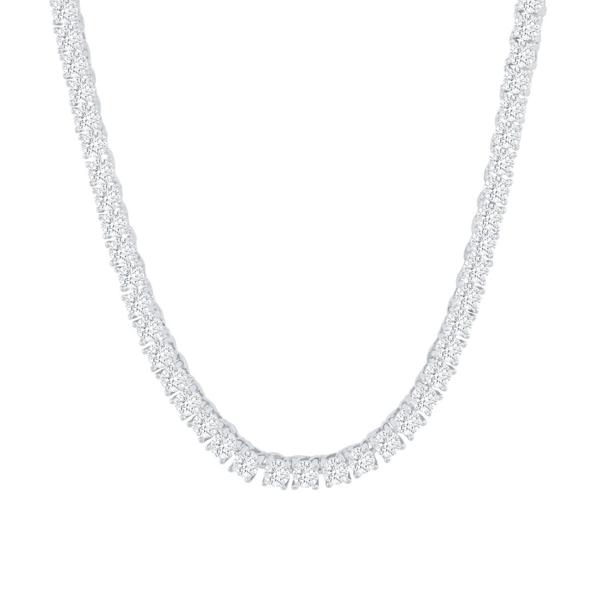 DIAMOND TENNIS CHAIN IN WHITE GOLD (3MM)