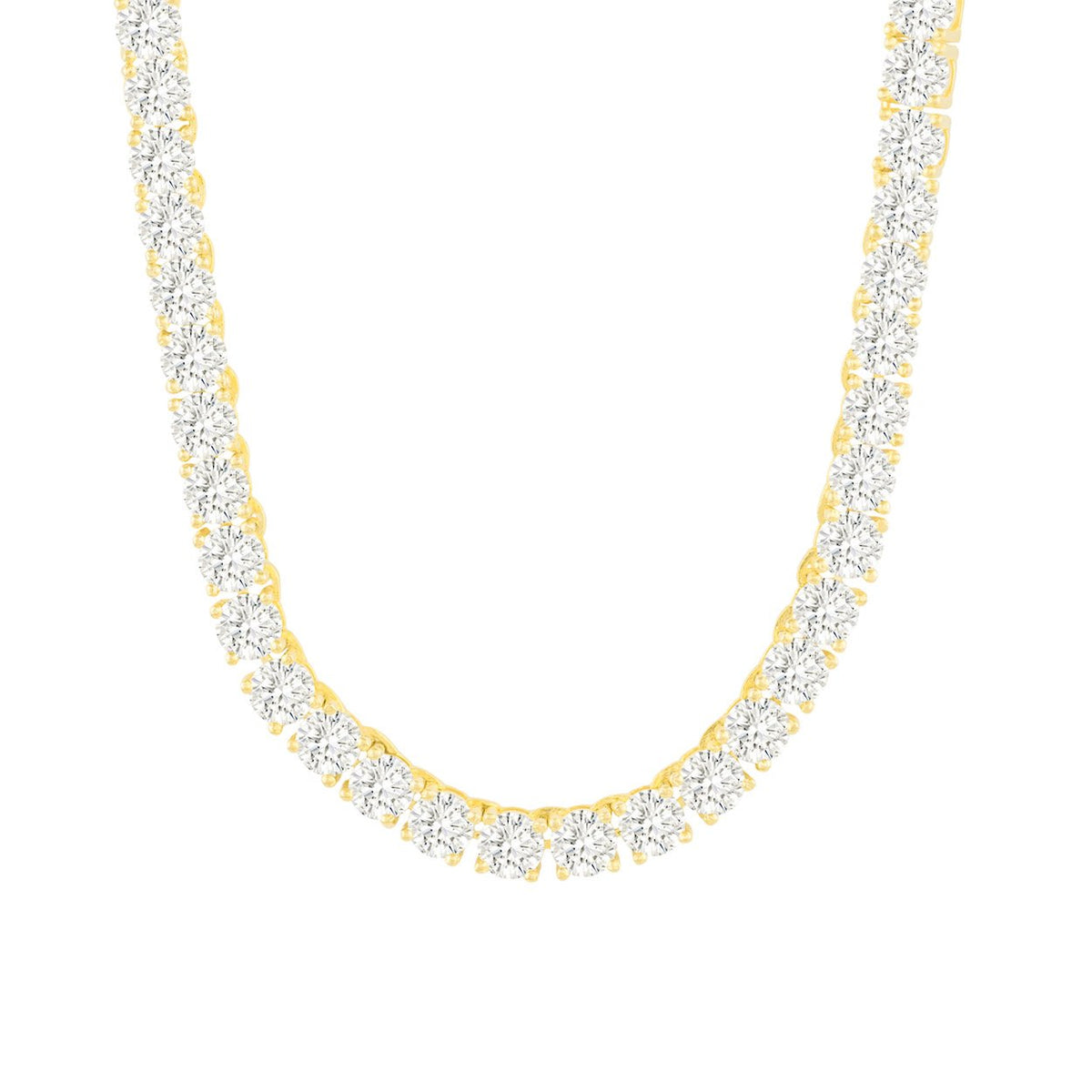 DIAMOND TENNIS CHAIN IN YELLOW GOLD (5MM)