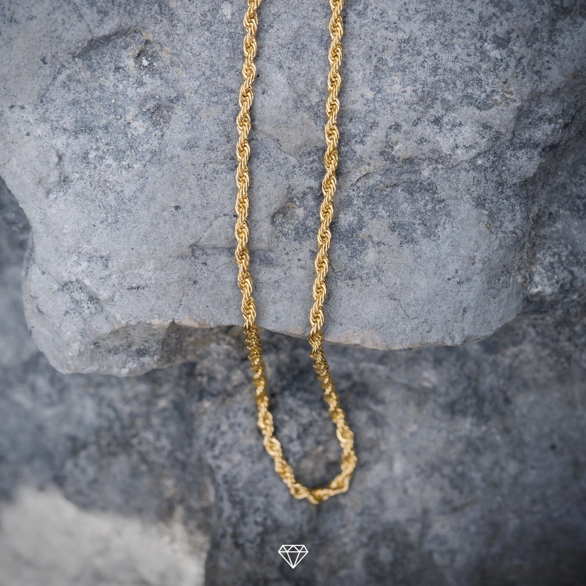ROPE CHAIN IN YELLOW GOLD (2MM)