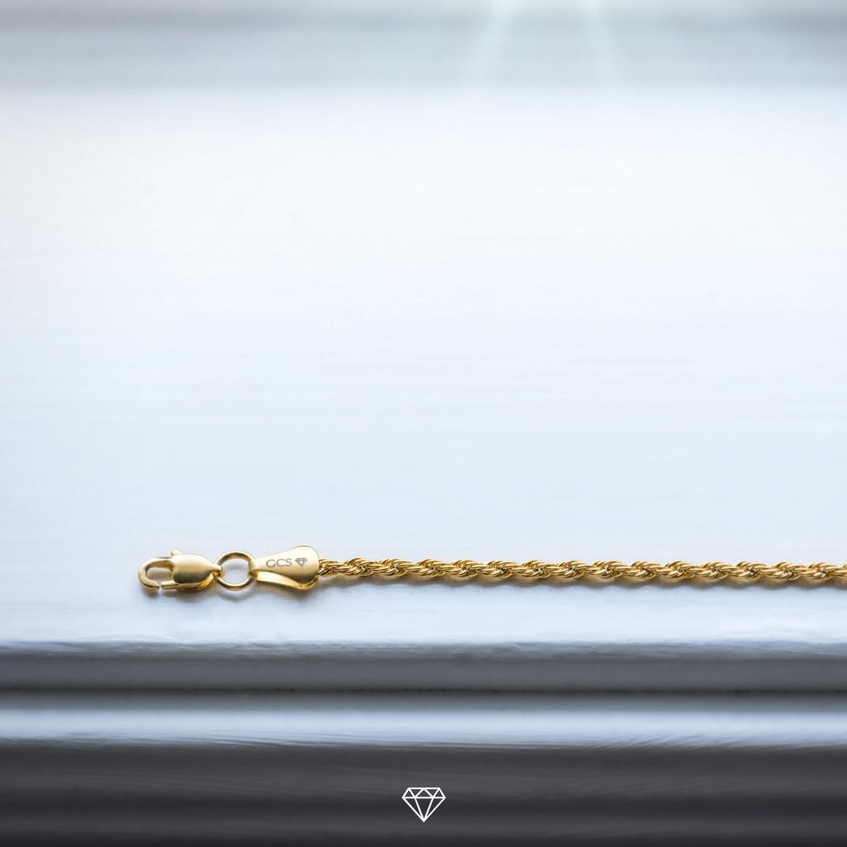 ROPE CHAIN IN YELLOW GOLD (2MM)