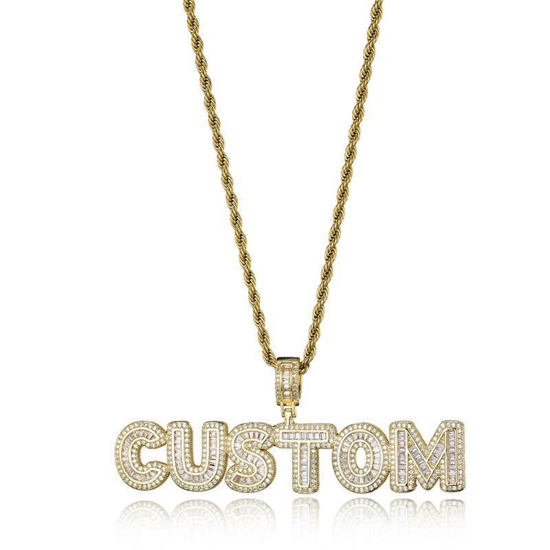 CUSTOM BAGUETTE NAME NECKLACE
