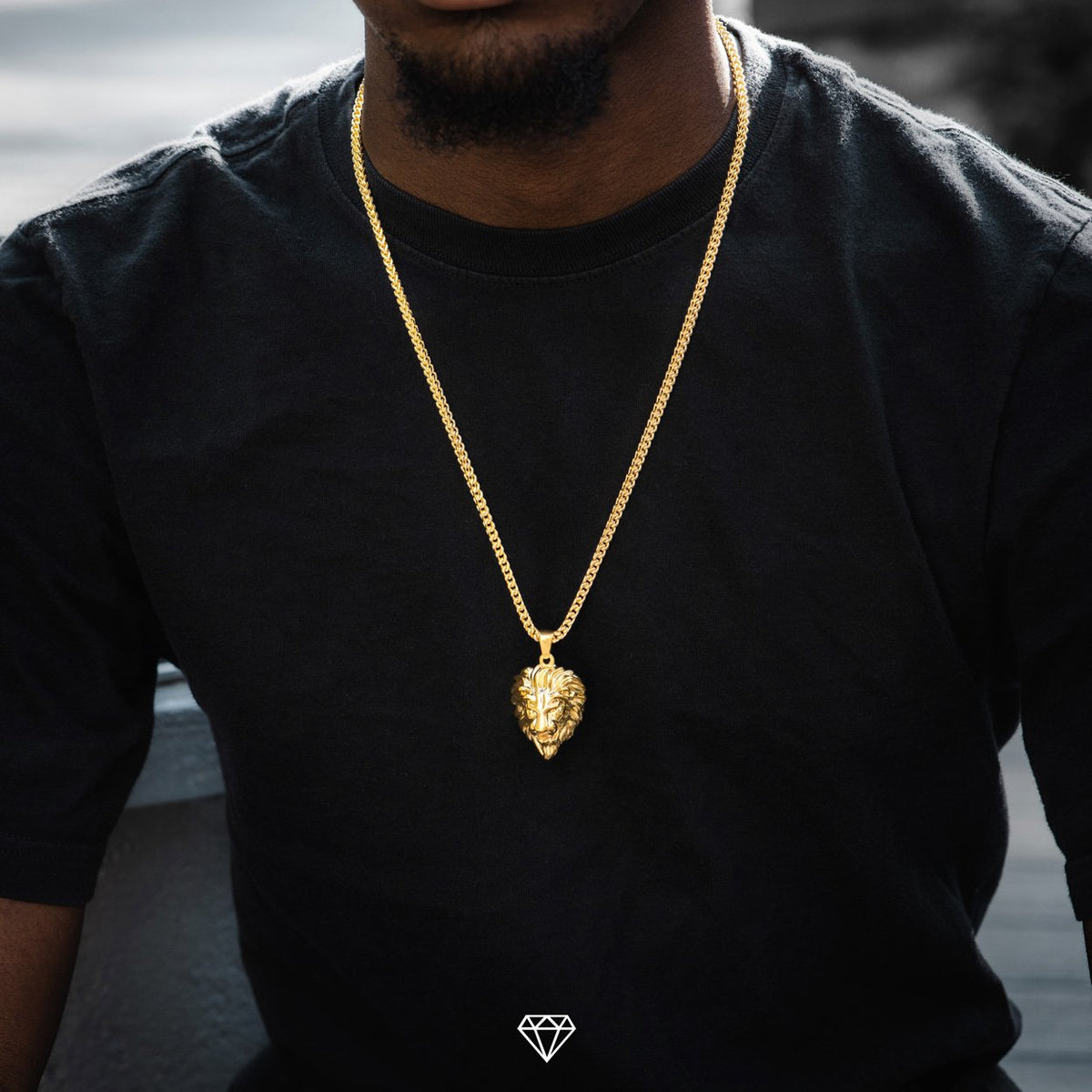 LION PENDANT IN YELLOW GOLD