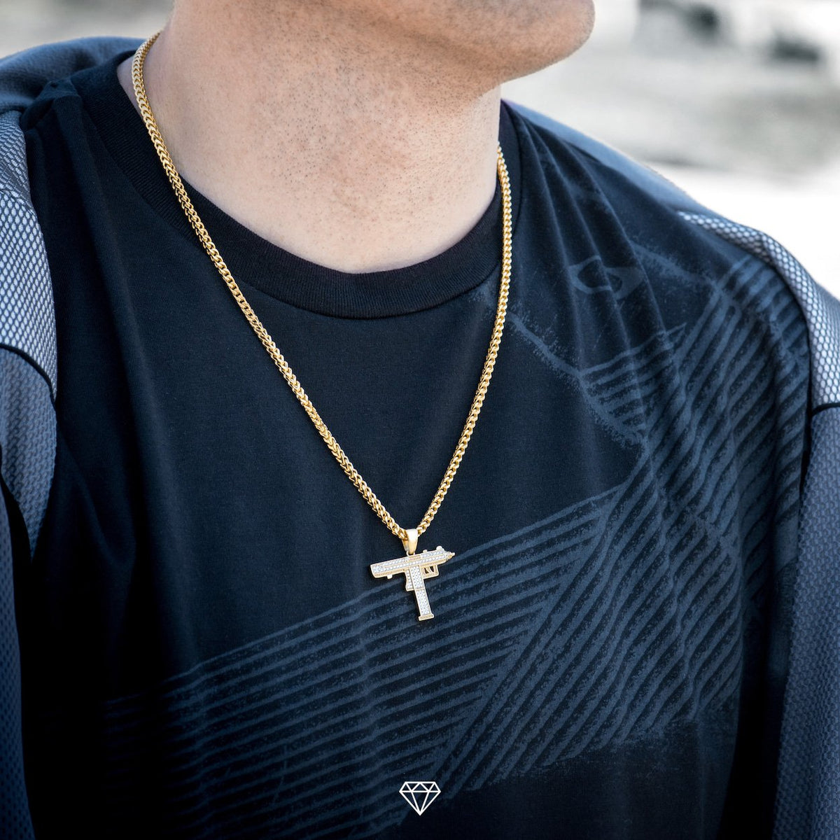MICRO DIAMOND UZI NECKLACE