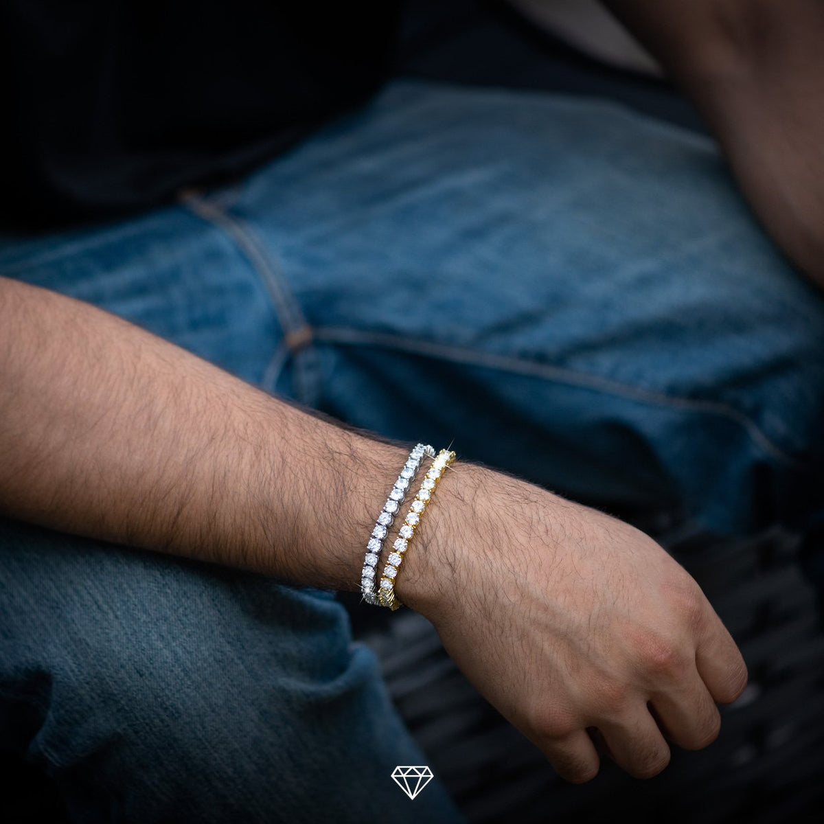 DIAMOND TENNIS BRACELET IN YELLOW GOLD (5MM)