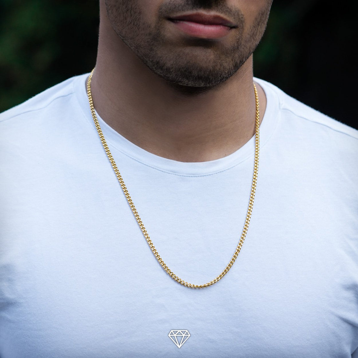 MICRO CUBAN CHAIN IN YELLOW GOLD