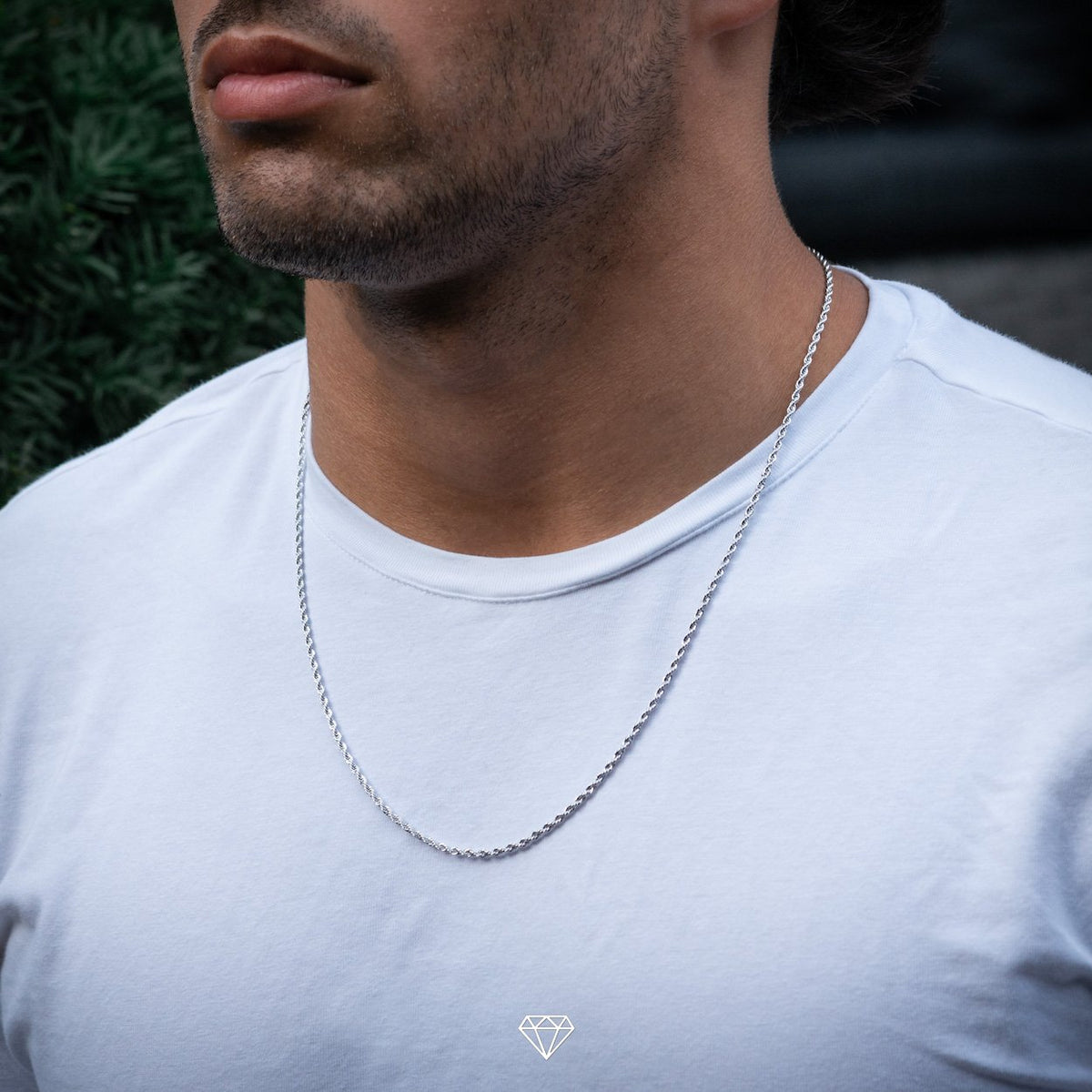 ROPE CHAIN IN WHITE GOLD (2MM)
