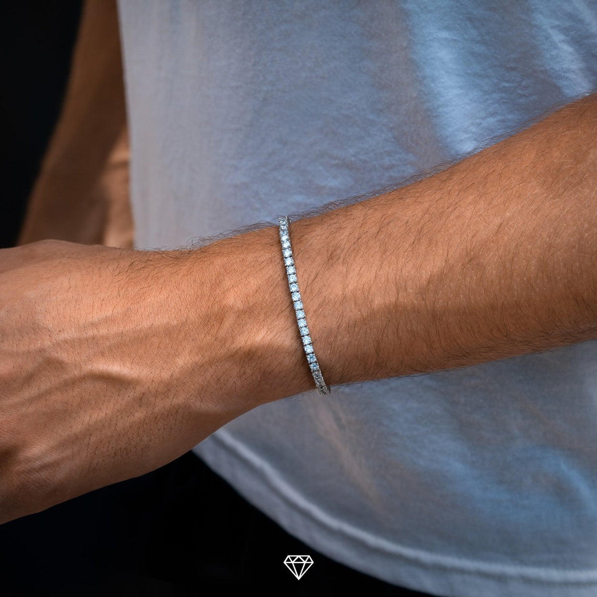 DIAMOND TENNIS BRACELET IN WHITE GOLD (3MM)