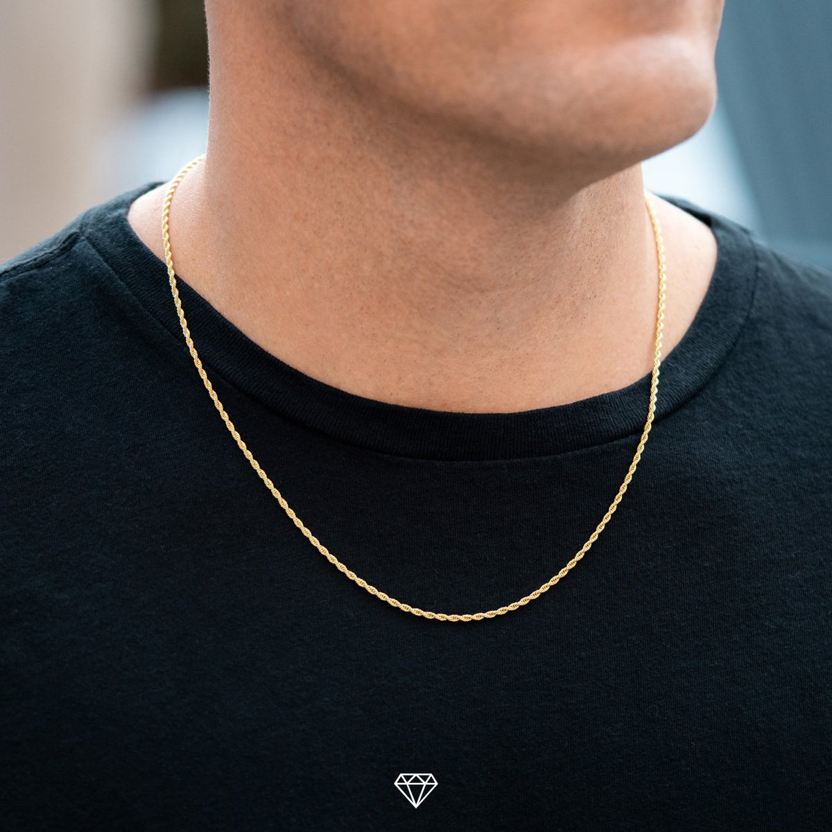 ROPE CHAIN IN YELLOW GOLD (2MM)