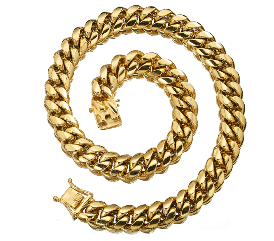 CUBAN CHAIN IN YELLOW GOLD