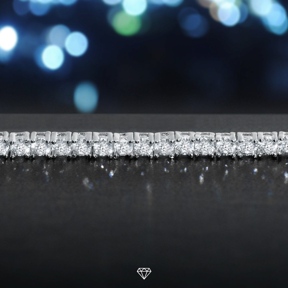 DIAMOND TENNIS BRACELET IN WHITE GOLD (3MM)