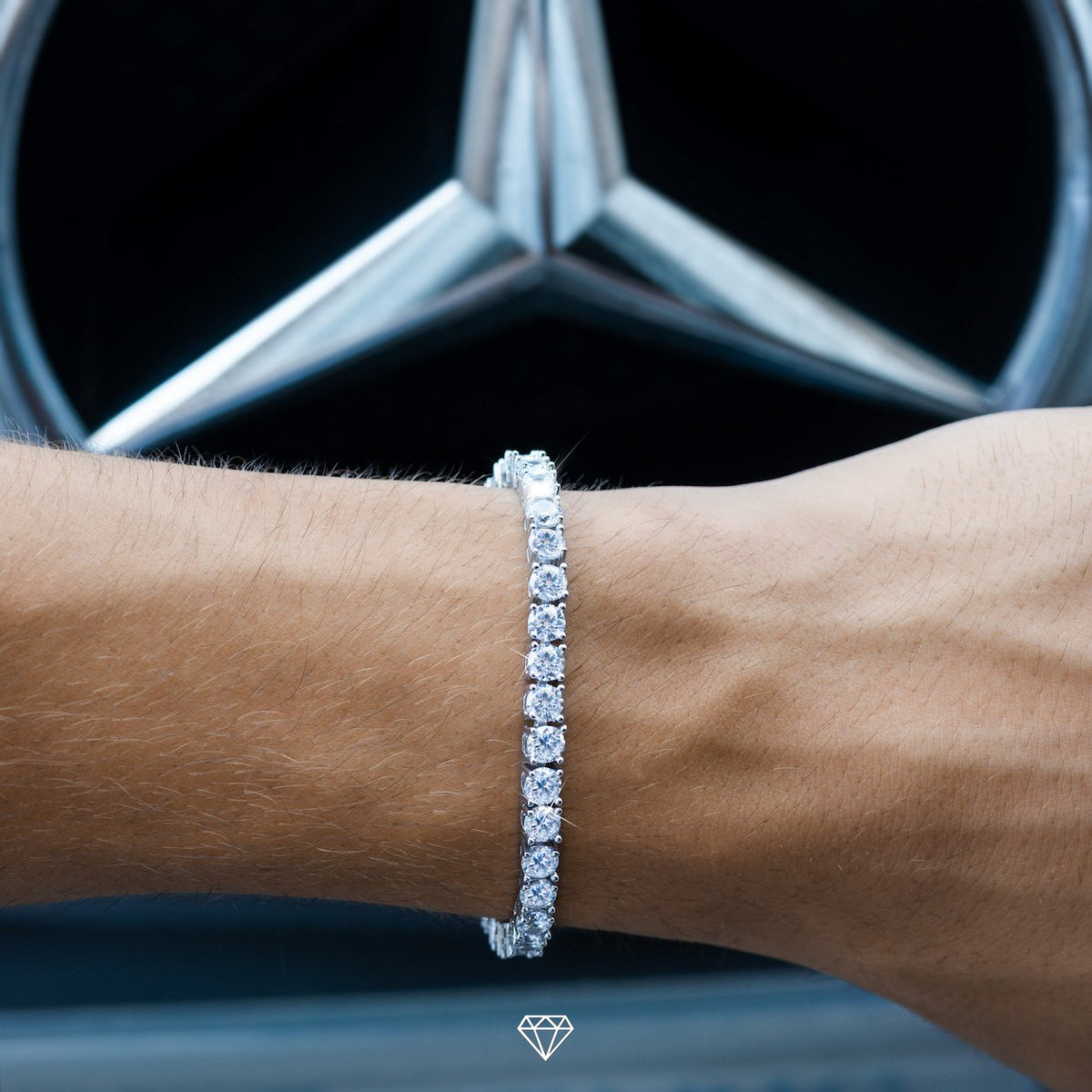 DIAMOND TENNIS BRACELET IN WHITE GOLD (5MM)
