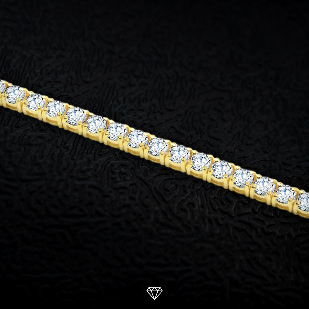 DIAMOND TENNIS CHAIN IN YELLOW GOLD (3MM)