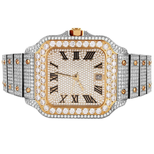 Moissanite Two Tone Rose Gold Luxury Watch