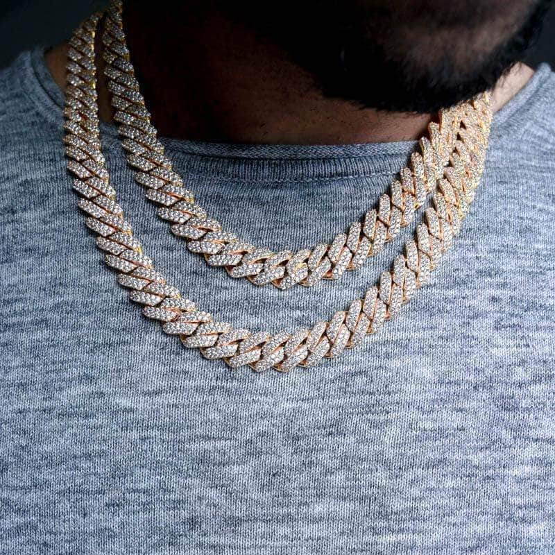 PRONG CUBAN LINK CHAIN IN ROSE GOLD